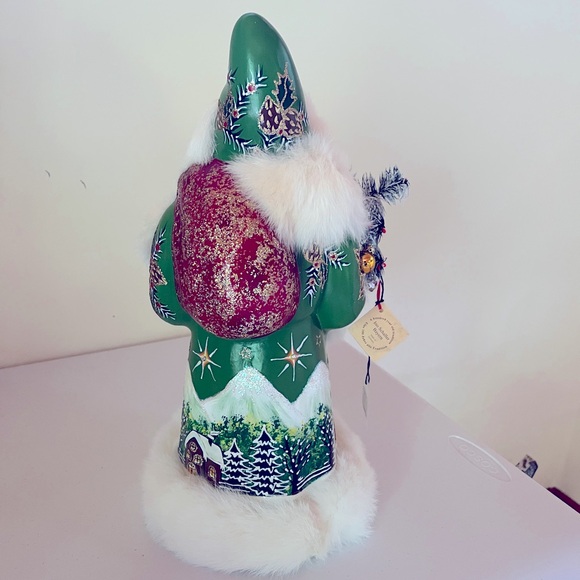 Rare Ino Schaller Bayern Germany Hand Painted Hand Crafted Santa Signed Fur Trim - Picture 7 of 12